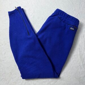 Vintage Patagonia Fleece Pants Womens Large Purple Ankle Zip Made in USA 90s